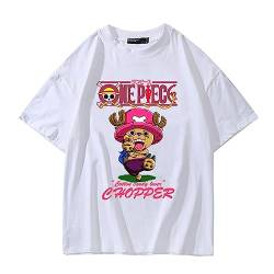 Sybnwnwm Anime One Piece Shirt Tony Tony Chopper T-Shirt Tops Tee Kurzarm Tops Herren Jungen von Sybnwnwm