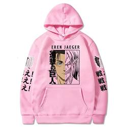 Sybnwnwm Attack on Titan Hoodie Eren Sweatshirt AOT Scouting Legion Aufklärungstrupp Anime Pullover 3D Pulli von Sybnwnwm