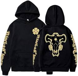 Sybnwnwm Black Clover Hoodies für Herren Asta Cosplay Kostüm Jacke Hoodie Pullover Kapuzenpullover Sweatshirt, Schwarz , M von Sybnwnwm