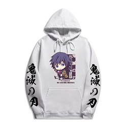 Sybnwnwm Demon Slayer Hoodie Pullover Nezuko Tanjiro Kapuzenpullover Anime Merch Sweatshirt Streetwear Damen Herren von Sybnwnwm