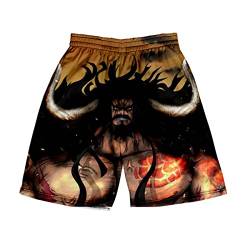 Sybnwnwm One Piece Anime Shorts mit Kordelzug Luffy Zoro ACE Badehose Surfen Strand Trunks für Jungen Männer, P, XXL von Sybnwnwm