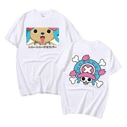 Sybnwnwm One Piece Shirt Chopper Print Adult Crew Kurzarm T-Shirt Tops, weiß, S von Sybnwnwm