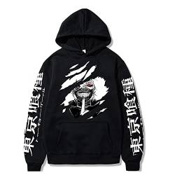 Sybnwnwm Tokyo Ghoul Hoodie Anime Kaneki Ken Kapuzenpullover Hoodies Langarm Sweatshirt für Herren, Schwarz , L von Sybnwnwm