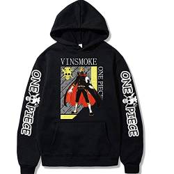 Sybnwnwm Unisex One Piece Hoodie Sanji Drucken Pullover Pulli Langarm Sweatshirt Hoodies Pullover Pulli von Sybnwnwm