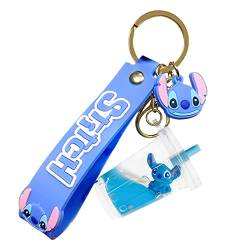 Lilo und Lilo Schlüsselanhänger, Stitch Mini Cartoon Character Schlüsselanhänger, Cartoon-Schlüsselanhänger, süßer Schlüsselanhänger, Disney-Schlüsselanhänger als Geburtstagsgeschenk geeignet von Sykerout