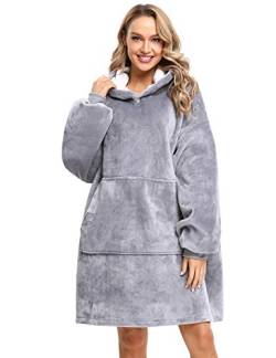 Sykooria Übergroße Hoodie Decke Kapuzenpullover Super weich Deckenpullover Warmer Riesen-Sweatshirt Mit Kapuze für Männer, Frauen von Sykooria