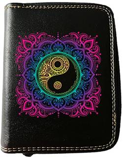 Syl'la Geldbörse, Kartenhalter, Schwarz, für Damen, Schwarz , 0, Mandala Ying Yang von Syl'la