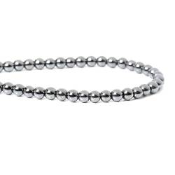 Sylph Gems AAA Qualität Natürliche Hematit 10mm runde Perlen Edelstein Halskette für Frauen | Chakra Heilungskette | Handgefertigte Halskette für Männer | Hematit Halskette | 20 Zoll Halskette von Sylph Gems