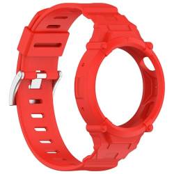 Sylphicryst Armband (mit Hülle) kompatibel mit vivo watch3/iQOO watch,verstellbare Ersatz-Sporthülle (mit Band),wasser- und schweißbeständig,Rot von Sylphicryst