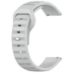 Sylphicryst-Armband Kompatibel mit 20 MM breite Smartwatch,Schnellverschluss silicone Band für Männer und Frauen,Wasser- und schweißbeständig,Hellgrau von Sylphicryst
