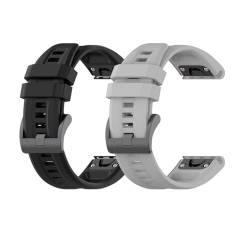 Sylphicryst-Armband Kompatibel mit 20 MM breite Smartwatch,Schnellverschluss silicone Band für Männer und Frauen,Wasser- und schweißbeständig,Schwarz+Grau von Sylphicryst