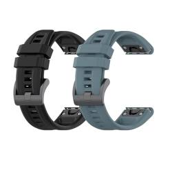 Sylphicryst-Armband Kompatibel mit 20 MM breite Smartwatch,Schnellverschluss silicone Band für Männer und Frauen,Wasser- und schweißbeständig,Schwarz+Rockgrün von Sylphicryst