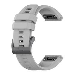 Sylphicryst-Armband Kompatibel mit 22 MM breite Smartwatch,Schnellverschluss silicone Band für Männer und Frauen,Wasser- und schweißbeständig,Grau von Sylphicryst