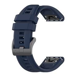 Sylphicryst-Armband Kompatibel mit 22 MM breite Smartwatch,Schnellverschluss silicone Band für Männer und Frauen,Wasser- und schweißbeständig,Mitternachtsblau von Sylphicryst