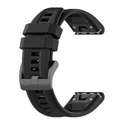 Sylphicryst-Armband Kompatibel mit 22 MM breite Smartwatch,Schnellverschluss silicone Band für Männer und Frauen,Wasser- und schweißbeständig,Schwarz von Sylphicryst