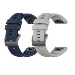 Sylphicryst-Armband Kompatibel mit 26 MM breite Smartwatch,Schnellverschluss silicone Band für Männer und Frauen,Wasser- und schweißbeständig,Mitternachtsblau+Grau von Sylphicryst