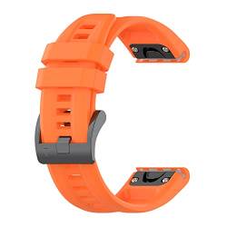 Sylphicryst-Armband Kompatibel mit 26 MM breite Smartwatch,Schnellverschluss silicone Band für Männer und Frauen,Wasser- und schweißbeständig,Orange von Sylphicryst