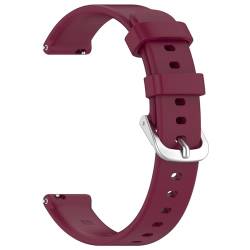 Sylphicryst Armband Kompatibel mit Garmin Lily2,Schnellspanner Silikon Verstellbare Sportarmbänder,wasserdichtes schweißfestes Armband,Weinrot von Sylphicryst