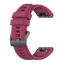 Sylphicryst-Armband Kompatibel mit Garmin instinct 2X/Fenix 7X/Fenix 7X pro,Schnellverschluss silicone Band für Männer und Frauen,Wasser- und schweißbeständig,Burgunderrot von Sylphicryst