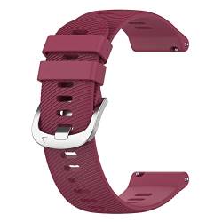 Sylphicryst Armband Kompatibel mit armin Venu 3S/Forerunner265S,Quick Release Silikonarmband,Unisex,wasserdicht und schweißfest,Burgunderrot von Sylphicryst