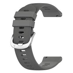 Sylphicryst Armband Kompatibel mit armin Venu 3S/Forerunner265S,Quick Release Silikonarmband,Unisex,wasserdicht und schweißfest,Dunkelgrau von Sylphicryst