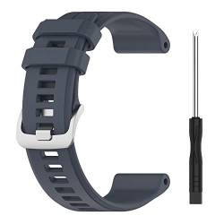 Sylphicryst Armband Kompatibel mit smartwatch 22MM,Garmin Descent G1,Schnellspanner Silikon Verstellbare Sportarmbänder,wasserdichtes schweißfestes Armband,Felsengrün von Sylphicryst