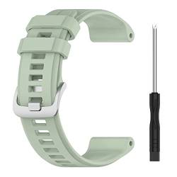 Sylphicryst Armband Kompatibel mit smartwatch 22MM,Garmin Descent G1,Schnellspanner Silikon Verstellbare Sportarmbänder,wasserdichtes schweißfestes Armband,Mintgrün von Sylphicryst