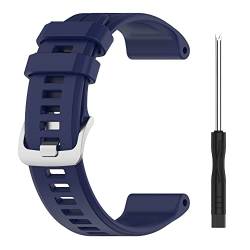 Sylphicryst Armband Kompatibel mit smartwatch 22MM,Garmin Descent G1,Schnellspanner Silikon Verstellbare Sportarmbänder,wasserdichtes schweißfestes Armband,Mitternachtsblau von Sylphicryst
