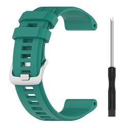 Sylphicryst Armband Kompatibel mit smartwatch 22MM,Garmin Descent G1,Schnellspanner Silikon Verstellbare Sportarmbänder,wasserdichtes schweißfestes Armband,Tannengrün von Sylphicryst
