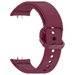 Sylphicryst Armband kompatibel mit Galaxy Fit3(SM-R390),Weiches Silikon armband mit Schnellverschluss,unisex,wasserdicht und sportlich,Burgunderrot von Sylphicryst