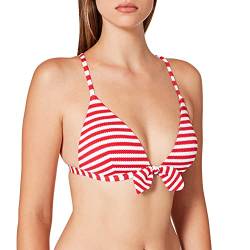 Sylvie Flirty Swimwear Damen Bikinioberteil Bajula, Rot (Red/White Stripes 4300), 36 (Herstellergröße: 75B) von Sylvie Flirty Lingerie
