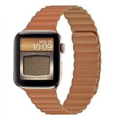 Kompatibel mit Apple Watch Band 49mm 45mm 44mm 42mm 41mm 40mm 38mm – Verbessertes verstellbares Lederarmband mit Magnetverschlusssystem für iWatch Series Ultra SE 8/7/6/5/4/3/2/1 von Synchro Bands