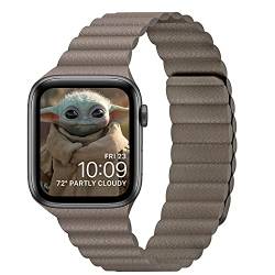 Kompatibel mit Apple Watch Band 49mm 45mm 44mm 42mm 41mm 40mm 38mm – Verbessertes verstellbares Lederarmband mit Magnetverschlusssystem für iWatch Series Ultra SE 8/7/6/5/4/3/2/1 von Synchro Bands