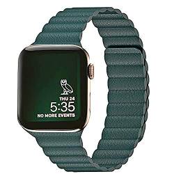 Synchro Apple Watch Armband Series 9 8 7 SE 6 5 4 3 2 1 Ultra oder Nike Edition, Größe 44mm 42mm 40mm 38mm iWatch Armband für Damen oder Herren, Magnetverschluss. Smartwatch Zubehör, besser als Leder von Synchro