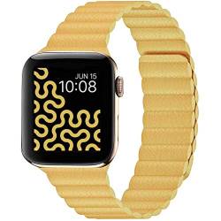 Synchro Apple Watch Armband Series SE 6 5 4 3 2 1 oder Nike Edition, Größe 44mm 42mm 40mm 38mm iWatch Armband für Damen oder Herren, Magnetverschluss. Smartwatch Zubehör, besser als Leder von Synchro