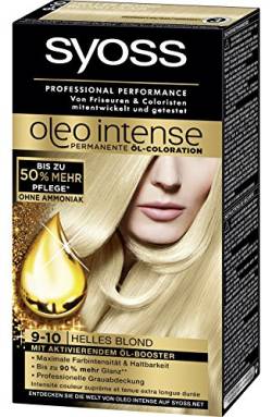 OLEO INTENSE Coloration 9-10 helles blond 115 ml von Syoss