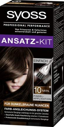 Syoss Ansatz-Kit für dunkelbraune Nuancen Haarfarbe professional Performance 22 ml 1-er pack von Syoss
