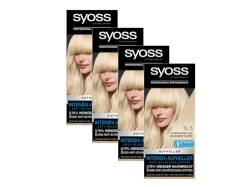 Syoss Color Coloration 13_5 Platin Aufheller Stufe 3 (4 x 157 ml), Haarfarbe für bis zu 9 Stufen Aufhellung, mit Anti-Gelbstich-Effekt & bis zu 70% weniger Haarbruch* von Syoss
