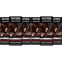 Syoss Color Coloration 3_28 Dunkle Schokolade Stufe 3 (3 x 115 ml), permanente Haarfarbe für bis zu 10 Wochen Farbintensität und 70% weniger Haarbruch* (Packung mit 2) von Syoss