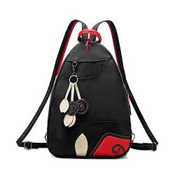 Syrads Frauen Rucksack Outdoor Umhängetasche Casual School Travel Laptop Tablet Taschen,Schwarz von Syrads