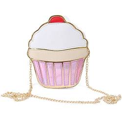 Syrads Girls Mini Umhängetasche Handtaschen PU Leder Geldbörse Cupcake Ice Cream Box Brieftasche,Kuchen von Syrads