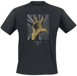 System Of A Down 20 Years Hand Männer T-Shirt schwarz L 100% Baumwolle Band-Merch, Bands von System Of A Down