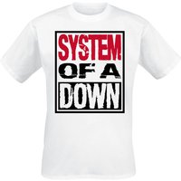 System Of A Down T-Shirt - Triple Stack Box - XL bis XXL - für Männer - Größe XL - weiß  - Lizenziertes Merchandise! von System Of A Down