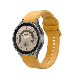 System-S Armband 20 mm aus Silikon für Samsung Galaxy Watch 5 4 Smartwatch in Gelb von System-S