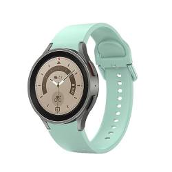 System-S Armband 20 mm aus Silikon für Samsung Galaxy Watch 5 4 Smartwatch in Grün von System-S