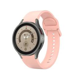 System-S Armband 20 mm aus Silikon für Samsung Galaxy Watch 5 4 Smartwatch in Pink von System-S