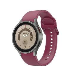 System-S Armband 20 mm aus Silikon für Samsung Galaxy Watch 5 4 Smartwatch in Rot von System-S