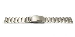 System-S Armband 22 mm aus Titan mit Faltschließe für Smartwatch in Grau von System-S