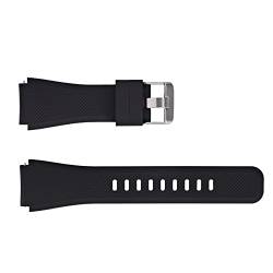 System-S Armband flexibel aus Silikon 20mm für Huawei Watch 2 Smartwatch Schwarz von System-S