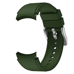 System-S Armband flexibel aus Silikon 20mm für Samsung Galaxy Watch 4 Smartwatch Grün von System-S